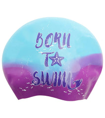 Sporti Born To Swim Long Hair Silicone Swim Cap
