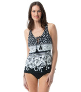 Beach House Women's Under The Boardwalk Courtney Lace Front Tankini Top