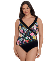 Longitude Women's True Romance Shirred Surplice One Piece Swimsuit