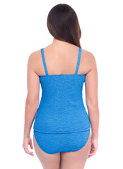 Krinkle by Penbrooke Women's Chlorine Resistant Twist Tankini Top