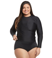 Volcom Plus Size Simply Solid Long Sleeve Rash Guard