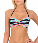 Body Glove Women's Serape Molded Cup Twist Bandeau Top