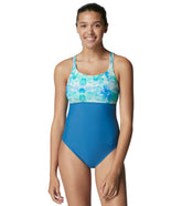 Speedo Women's Adjustable Double Strap One Piece Swimsuit