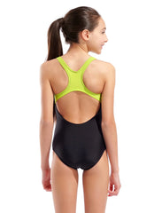 Arena Girls' Sound Track Pro Racer Back One Piece Swimsuit (Little Kid, Big Kid)
