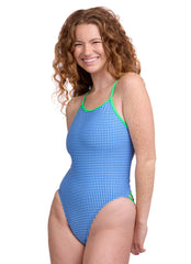 JOLYN Women's Sweetcheck Keylime Julian 2 One Piece Swimsuit