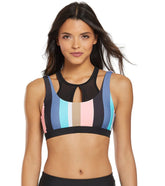 Body Glove Active Longevity Stripe It Up Sports Bikini Top