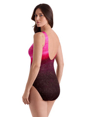 Longitude Women's Long Torso Sea Mist Scoopback Highneck One Piece Swimsuit