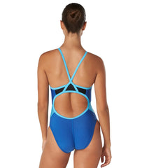 Speedo Women's Eco Splice Flyback One Piece Swimsuit