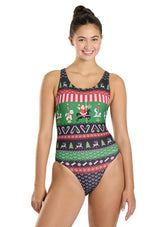 Sporti Granny Sweater Jolly-Go-Round Wide Strap One Piece Swimsuit (22-44)