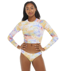 Body Glove Women's Illusion Let It Be Crop Long Sleeve UPF 50 Rash Guard