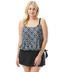 Beach House Plus Size Diamond Daze Sarah Blouson Tankini Top
