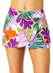 Anne Cole Women's Mod Tropical Tulip Drape Swim Skirt