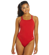 Dolfin Women's Solid Double X Back One Piece Swimsuit