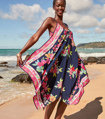 Tommy Bahama Women's Summer Floral Scarf Cover Up Dress