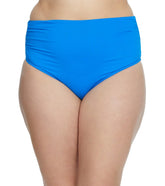 Anne Cole Plus Size Live In Color Shirred High Low Bikini Bottom