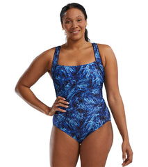 TYR Women's Expression Durafast Elite Square Neck Controlfit Chlorine Proof One Piece Swimsuit