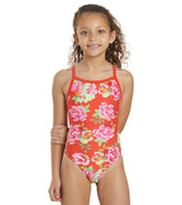 Sporti Chinoiserie Floral Thin Strap One Piece Swimsuit Youth (22-28)