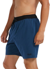 TYR Men's Solid Skua 7" Volley Swim Trunks