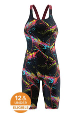 Speedo Women's Fastskin Printed Hyperspark Open Back Tech Suit Swimsuit