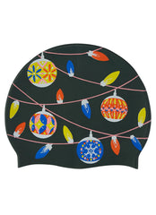 Sporti Holiday Lights Silicone Swim Cap