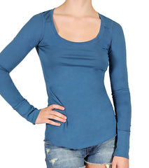 Hurley Girls' Solid L/S Skinny T Shirt