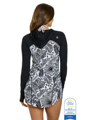 Jantzen x BloqUV Women's Forest Blast UPF 50+ Hoodie Dress Cover Up