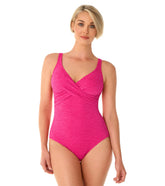 Women's Krinkle By Penbrooke Chlorine Resistant Cross Over One Piece Swimsuit