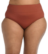 La Blanca Women's Plus Size Island Goddess High Waist Bikini Bottom