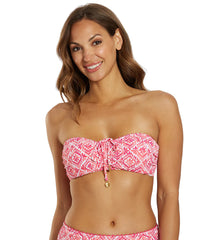 Tommy Bahama Women's Island Cays Shell Beach Tie Front Bandeau Bikini Top