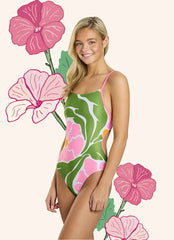 Sporti HydroLast Vivid Flora Cross Back One Piece Swimsuit (26-40)