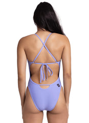 JOLYN Women's Solid Jackie Tie Back One Piece Swimsuit