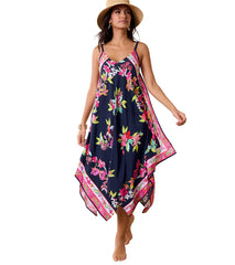 Tommy Bahama Women's Summer Floral Scarf Cover Up Dress