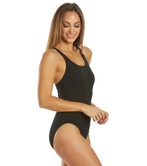 EQ Swimwear Women's Harmony Solid X-Long Torso One Piece Swimsuit