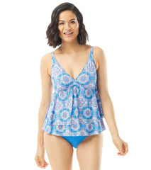 Beach House Women's Mystic Medallion Tana Double Ruffle Tankini Top