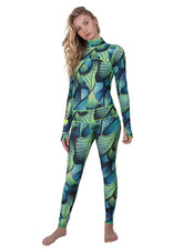 TUTUBLUE Women's Turq Flyer Classic UPF 50+ Long Slevee Unitard