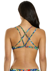 Sporti Active Tropical Oasis Double Cross Workout Bikini Top