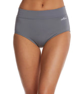 Dolfin Solid High Waisted Conservative Cut Brief Swimsuit