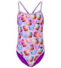 Dolfin Girls' Bon Appetit Printed One Piece Swimsuit (Big Kid)