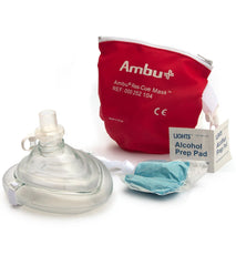 KEMP USA Lifeguard Ambu CPR Mask in Red Pouch