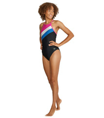 Speedo Women's Colorblock Tie Back One Piece Swimsuit