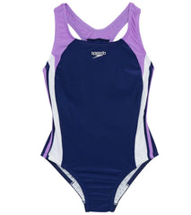 Speedo Girls' Solid Infinity Splice One Piece Swimsuit (Big Kid)