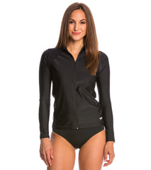 Speedo Women's Zip Front Long Sleeve Rashguard