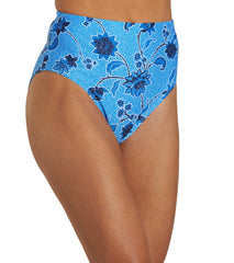 Dolfin Women's Aquashape Print High Waist Contemporary Bikini Bottom