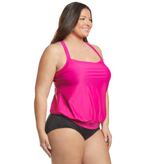 Sporti Plus Size Valentina Blouson Tankini Top