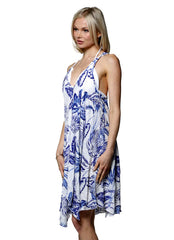 J.Valdi Women's Del Cabo Flowy Racer Back Cover Up Dress