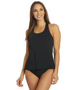 Dolfin Women's Aquashape Solid Twist Back Tankini Top
