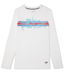 Speedo Boys' Graphic Long Sleeve Swim Shirt (Big Kid)