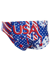 Turbo Men's Stars USA Water Polo Brief