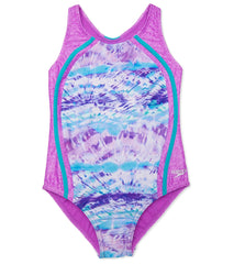 Speedo Girls' Sport Splice One Piece Swimsuit (Big Kid)