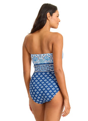Tommy Bahama Women's Noble Pineapple Bandeau One Piece Swimsuit